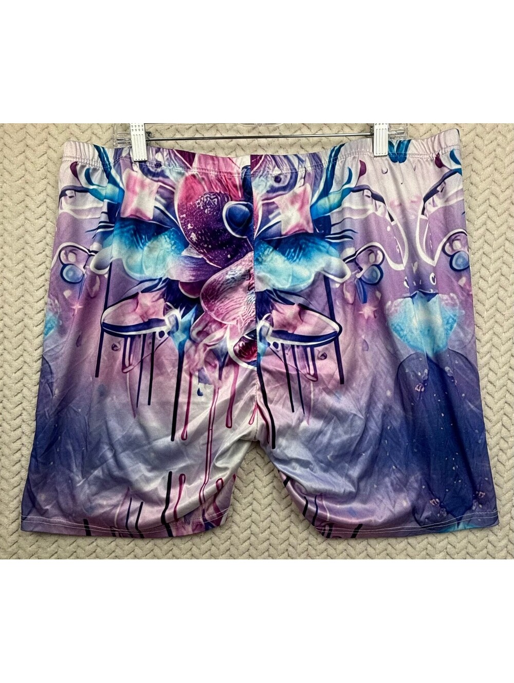 Woman's 5XL Colorful Graphic Print Athletic Shorts
